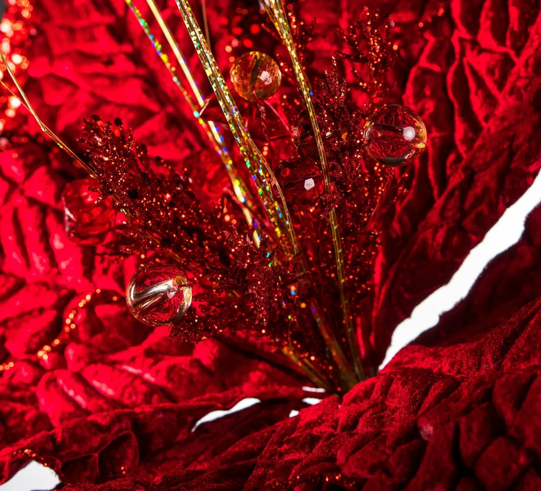 Best reviews of π― The π Christmas Palace Yuletide Traditions 21" RED VELVET POINSETTIA STEM SET OF 4 π 3 The Christmas Palace Yuletide Traditions 21" RED VELVET POINSETTIA STEM SET OF 4