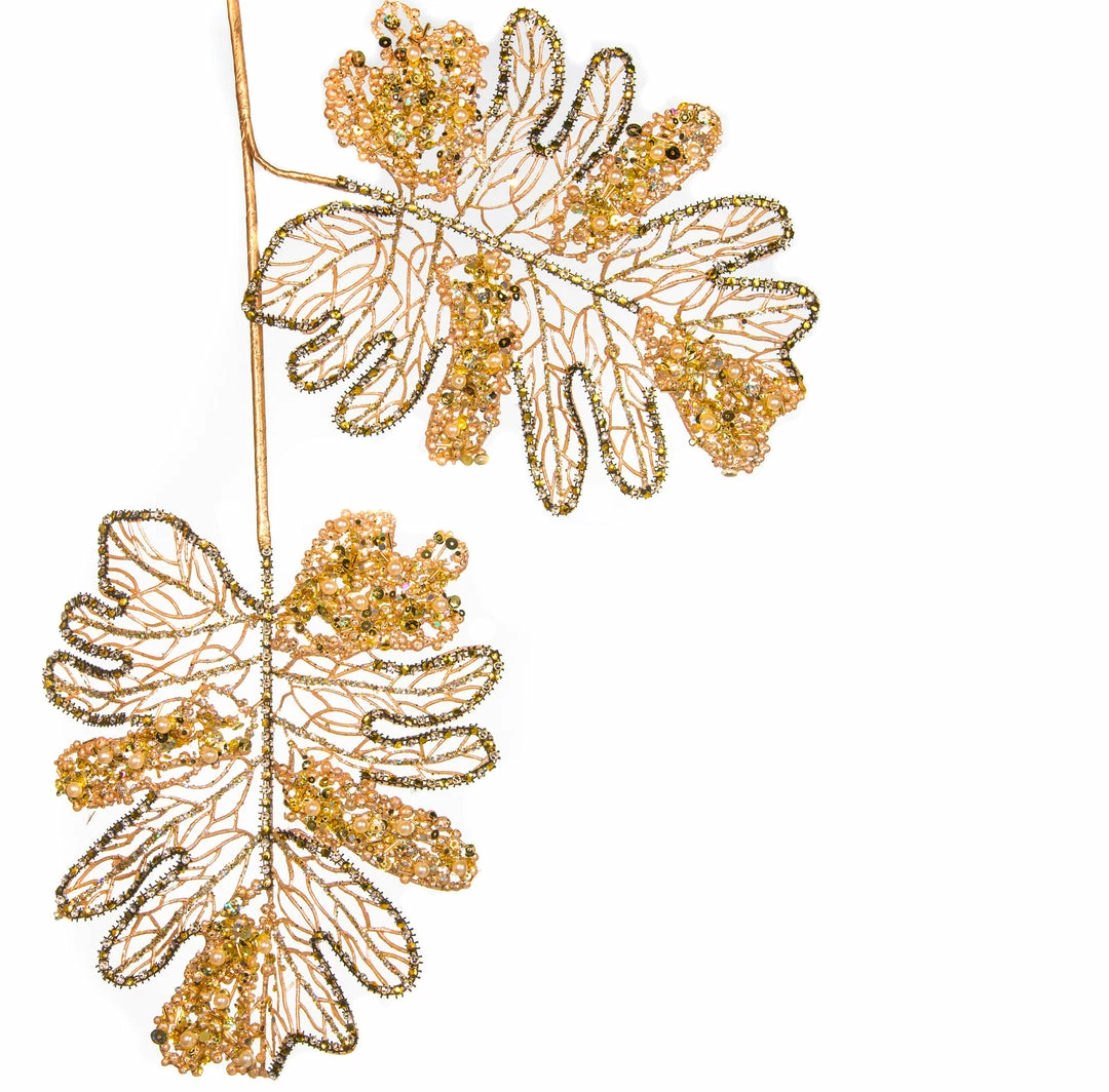 Top 10 π€© The π Christmas Palace 21" GOLD JEWEL CALADIUM LEAF STEM SET OF 6 π 2 The Christmas Palace 21" GOLD JEWEL CALADIUM LEAF STEM SET OF 6