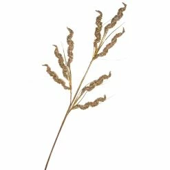 The Christmas Palace Stems & Picks 31" GOLD SWIRL GLITTER PICK CLUSTER SET OF 6