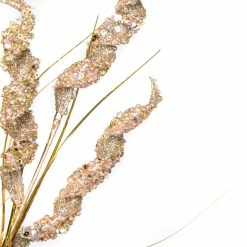 The Christmas Palace Stems & Picks 31" GOLD SWIRL GLITTER PICK CLUSTER SET OF 6