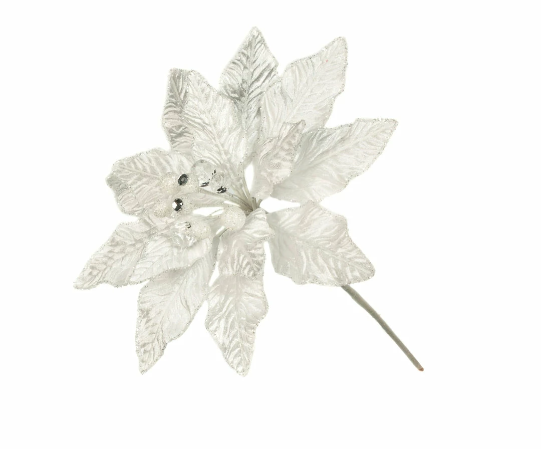 Buy π― The π Christmas Palace 9" WHITE VELVET POINSETTIA PICK SET OF 6 Crystal Elegance π 1 The Christmas Palace 9" WHITE VELVET POINSETTIA PICK SET OF 6 Crystal Elegance