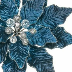 Best reviews of π₯ The π Christmas Palace Flowers 9" MIDNIGHT BLUE POINSETTIA PICK SET OF 6 π 5 The Christmas Palace Flowers 9