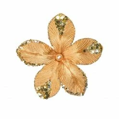 Cheap π The π Christmas Palace 9" GOLD MINI VELVET FLOWER PICK SET OF 12 βοΈ 6 The Christmas Palace 9