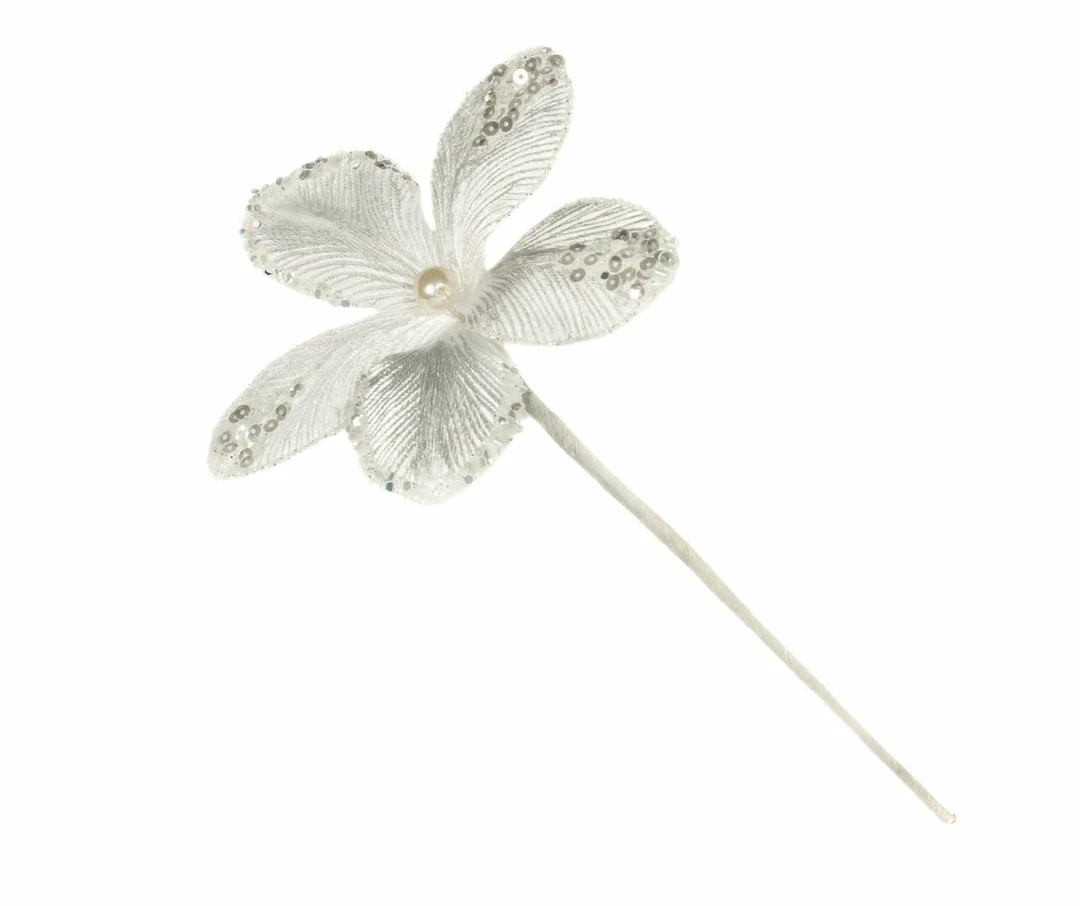 Hot Sale π The π Christmas Palace 9" WHITE MINI VELVET FLOWER PICK SET OF 12 π₯ 1 The Christmas Palace 9" WHITE MINI VELVET FLOWER PICK SET OF 12