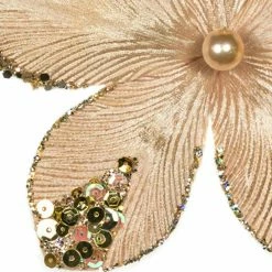 Hot Sale β¨ The π Christmas Palace 9" CHAMPAGNE MINI VELVET FLOWER PICK SET OF 12 π― 5 The Christmas Palace 9