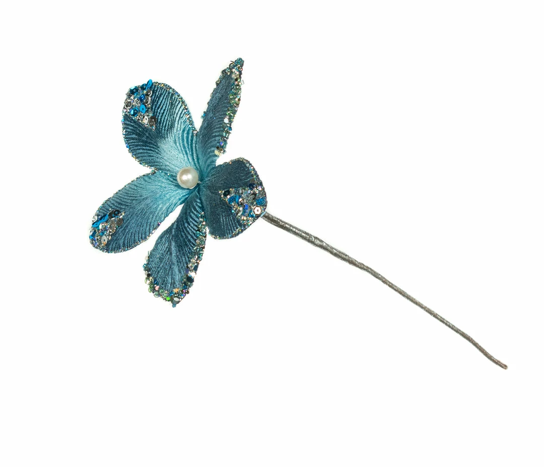 Best deal 𧨠The π Christmas Palace 9" ARCTIC BLUE MINI VELVET FLOWER PICK SET OF 12 Flowers β¨ 1 The Christmas Palace 9" ARCTIC BLUE MINI VELVET FLOWER PICK SET OF 12 Flowers