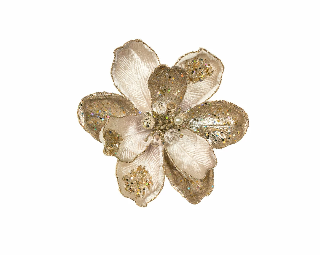 Wholesale π The π Christmas Palace Gilded Elegance 11" PLATINUM MAGNOLIA PICK SET OF 6 π― 2 The Christmas Palace Gilded Elegance 11" PLATINUM MAGNOLIA PICK SET OF 6