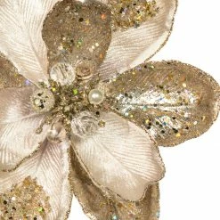 Wholesale π The π Christmas Palace Gilded Elegance 11" PLATINUM MAGNOLIA PICK SET OF 6 π― 5 The Christmas Palace Gilded Elegance 11