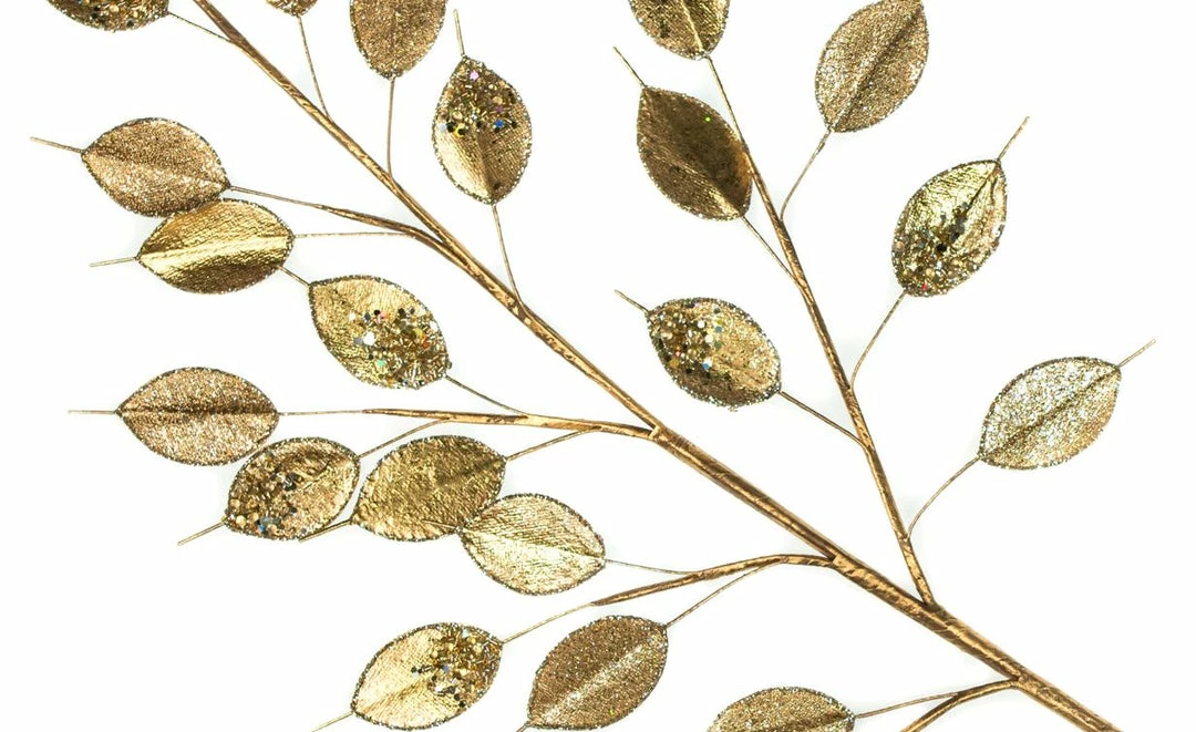 Deals π The π Christmas Palace 39" GOLD GLITTER LEAVES BRANCH SET OF 6 βοΈ 2 The Christmas Palace 39" GOLD GLITTER LEAVES BRANCH SET OF 6