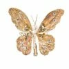 The Christmas Palace 9" GOLD GEM BUTTERFLY CLIP SET OF 6 Golden Empire