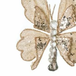 The Christmas Palace Butterflies 7" PEARL BUTTERFLY SET OF 6