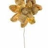 The Christmas Palace 28" GOLD MAGNOLIA SET OF 4 Flowers