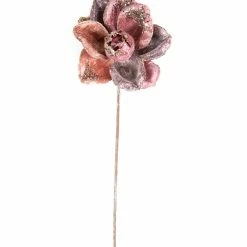 The Christmas Palace 27" SOFT PINK MAUVE ROSE SET OF 6 Flowers