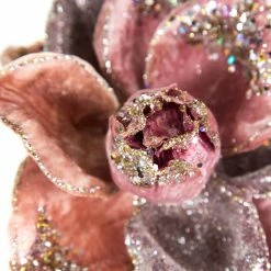 The Christmas Palace 27" SOFT PINK MAUVE ROSE SET OF 6 Flowers