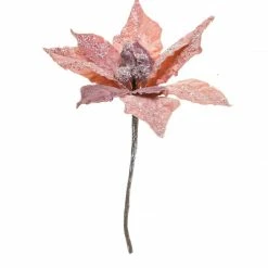 The Christmas Palace 20" BLUSH PINK POINSETTIA STEM SET OF 4