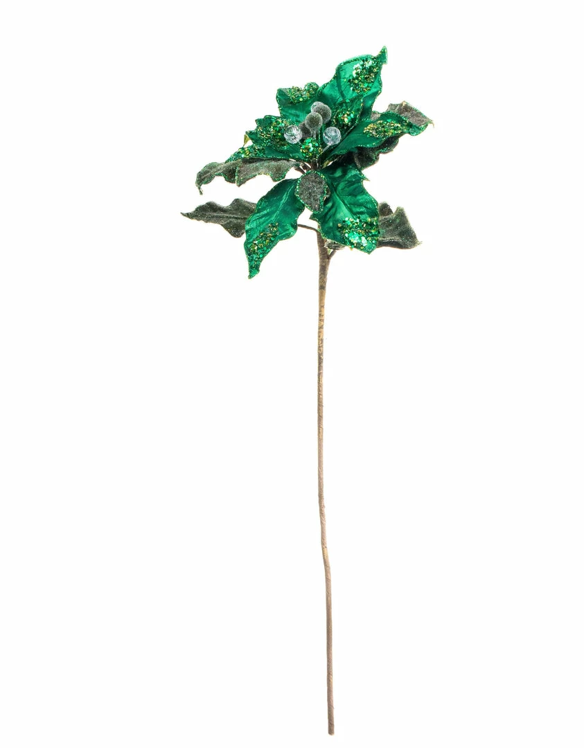 Promo β The π Christmas Palace 28" EMERALD GREEN POINSETTIA STEM SET OF 4 π 1 The Christmas Palace 28" EMERALD GREEN POINSETTIA STEM SET OF 4