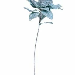 The Christmas Palace 28" ARCTIC BLUE ICY POINSETTIA STEM SET OF 4 Flowers
