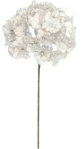 New 𧨠The π Christmas Palace 19" HYDRANGEA STEM WITH LEAVES SET OF 6 β 1 The Christmas Palace 19" HYDRANGEA STEM WITH LEAVES SET OF 6