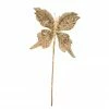 The Christmas Palace Butterflies 6" GOLD GLITTER BUTTERFLY PICK SET OF 6
