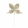 The Christmas Palace 6" WHITE GLITTER BUTTERFLY PICK SET OF 6
