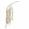 The Christmas Palace Golden Empire 32" CHAMPAGNE GLITTER HANGING BRANCH SET OF 6