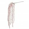 The Christmas Palace 16" PINK GLITTER HANGING BRANCH SET OF 6 Stems & Picks