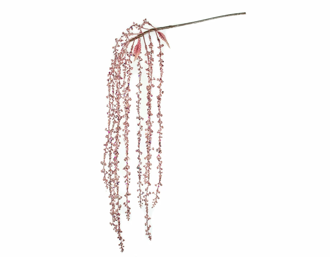Budget π The π Christmas Palace 16" PINK GLITTER HANGING BRANCH SET OF 6 Stems & Picks π 2 The Christmas Palace 16" PINK GLITTER HANGING BRANCH SET OF 6 Stems & Picks