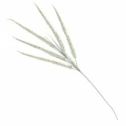 The Christmas Palace Stems & Picks 35" WHITE GLITTER FANCY SPRAY SET OF 6