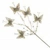 The Christmas Palace 24" MINI PLATINUM BUTTERFLY SPRAY SET OF 6
