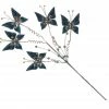 The Christmas Palace 24" MIDNIGHT BLUE MINI BUTTERFLY SPRAY SET OF 6