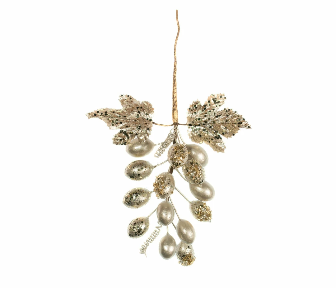 Brand new 𧨠The π Christmas Palace 9" CELLINE GRAPE WITH LEAVES SET OF 6 Stems & Picks π 2 The Christmas Palace 9" CELLINE GRAPE WITH LEAVES SET OF 6 Stems & Picks