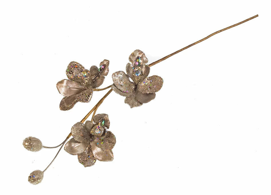 Wholesale π The β Christmas Palace Stems & Picks 26" PLATINUM ORCHID SPRAY SET OF 4 π 1 The Christmas Palace Stems & Picks 26" PLATINUM ORCHID SPRAY SET OF 4