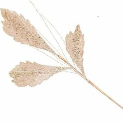 The Christmas Palace Stems & Picks 33" PLATINUM FANCY GLITTER DIAMOND SPRAY SET OF 6