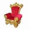The Christmas Palace 5 FT RED & GOLD SANTA CHAIR OVERSIZED DECOR