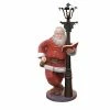 The Christmas Palace 6 FT READING SANTA WITH LAMP POST OVERSIZED DECOR