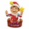 The Christmas Palace OVERSIZED DECOR 2 FT SANTA ELF PLAYING WITH LIGHTS