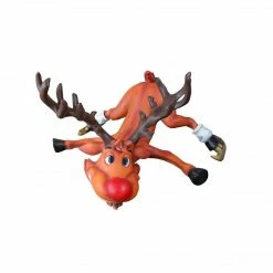 The Christmas Palace OVERSIZED DECOR 2 FT FUNNY SKATING REINDEER