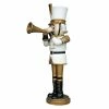 The Christmas Palace 9 FT WHITE & GOLD NUTCRACKER WITH TRUMPET OVERSIZED DECOR