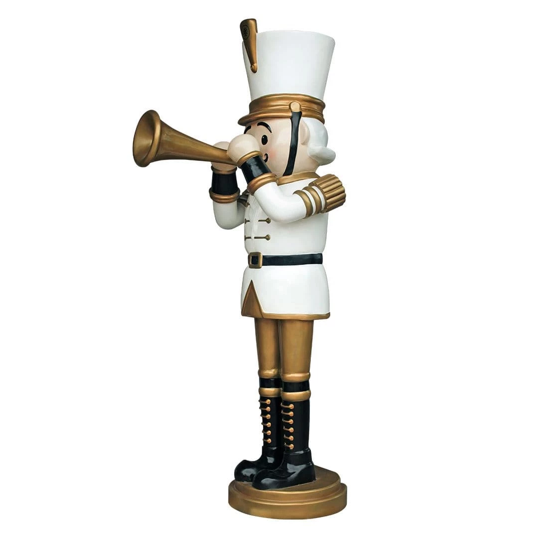 Flash Sale π The π Christmas Palace 9 FT WHITE & GOLD NUTCRACKER WITH TRUMPET OVERSIZED DECOR π 1 The Christmas Palace 9 FT WHITE & GOLD NUTCRACKER WITH TRUMPET OVERSIZED DECOR