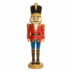 The Christmas Palace OVERSIZED DECOR 9 FT RED & BLUE NUTCRACKER