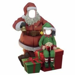 The Christmas Palace 7 FT SANTA WITH ELF PHOTO OP