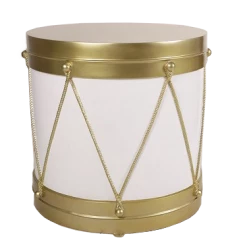 The Christmas Palace 3 FT GOLD & WHITE DRUM