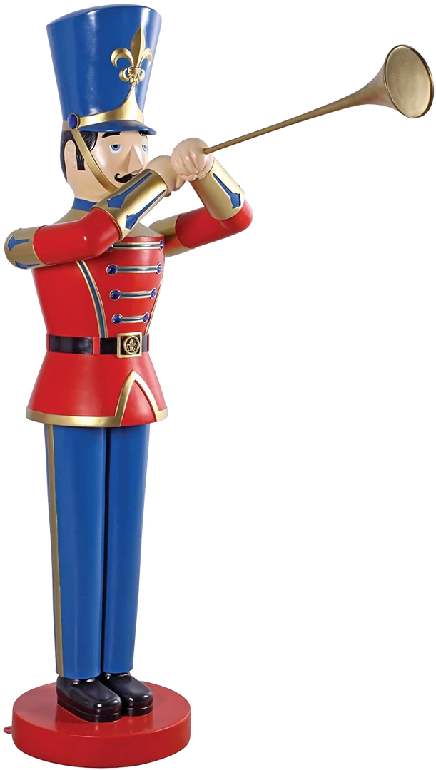 Promo π The π Christmas Palace 6 FT RED & BLUE SOLDIER WITH TRUMPET OVERSIZED DECOR π 1 The Christmas Palace 6 FT RED & BLUE SOLDIER WITH TRUMPET OVERSIZED DECOR