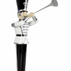 The Christmas Palace 9 FT SILVER, WHITE, & BLACK SOLDIER WITH TRUMPET OVERSIZED DECOR