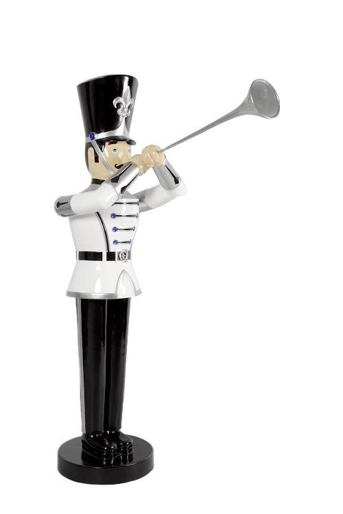 Flash Sale π₯° The π Christmas Palace 9 FT SILVER, WHITE, & BLACK SOLDIER WITH TRUMPET OVERSIZED DECOR π 1 The Christmas Palace 9 FT SILVER, WHITE, & BLACK SOLDIER WITH TRUMPET OVERSIZED DECOR