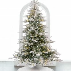 The Christmas Palace 9 FT GRANDIS FIR SNOWY PRE LIT WARM WHITE MICRO LED