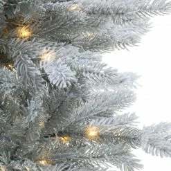 The Christmas Palace 3 FT FROSTED GRANDIS POTTED TREE PRE LIT WARM WHITE MICRO LED