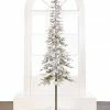 The Christmas Palace 7 FT ALPINE FIR SNOWY PRE LIT WARM WHITE LIGHTS