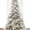 The Christmas Palace CHRISTMAS TREES 10 FT SNOW PINE SLIM PRE LIT CLEAR LIGHTS