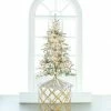 The Christmas Palace CHRISTMAS TREES 4.5 FT SNOW PINE TREE PRE LIT CLEAR LIGHTS